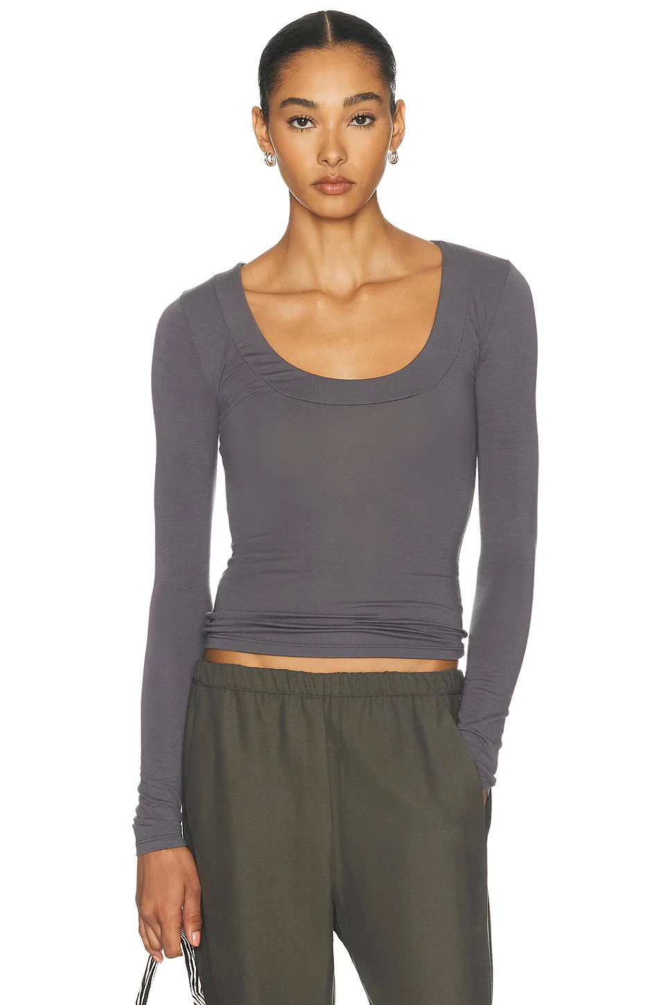 Grlfrnd x Sophia Kelly Scoop Neck Long Sleeve Tee by GRLFRND
