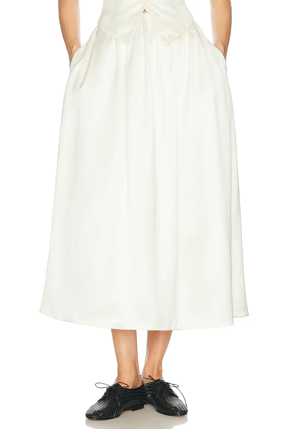 Gala Skirt in Double Face Satin by Helsa