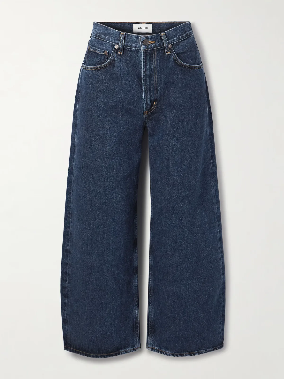 - Low Curve Crop High-rise Wide-leg Jeans -
