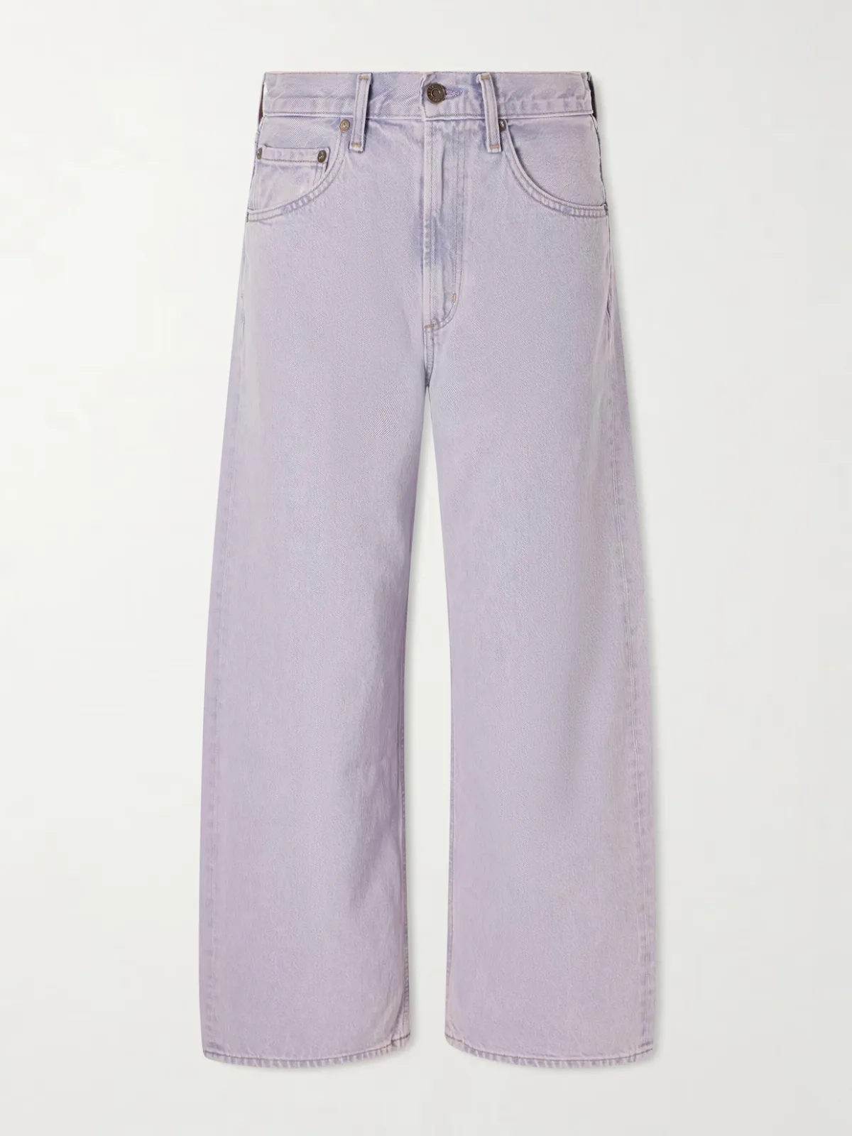 - Low Curve Crop High-rise Wide-leg Jeans -