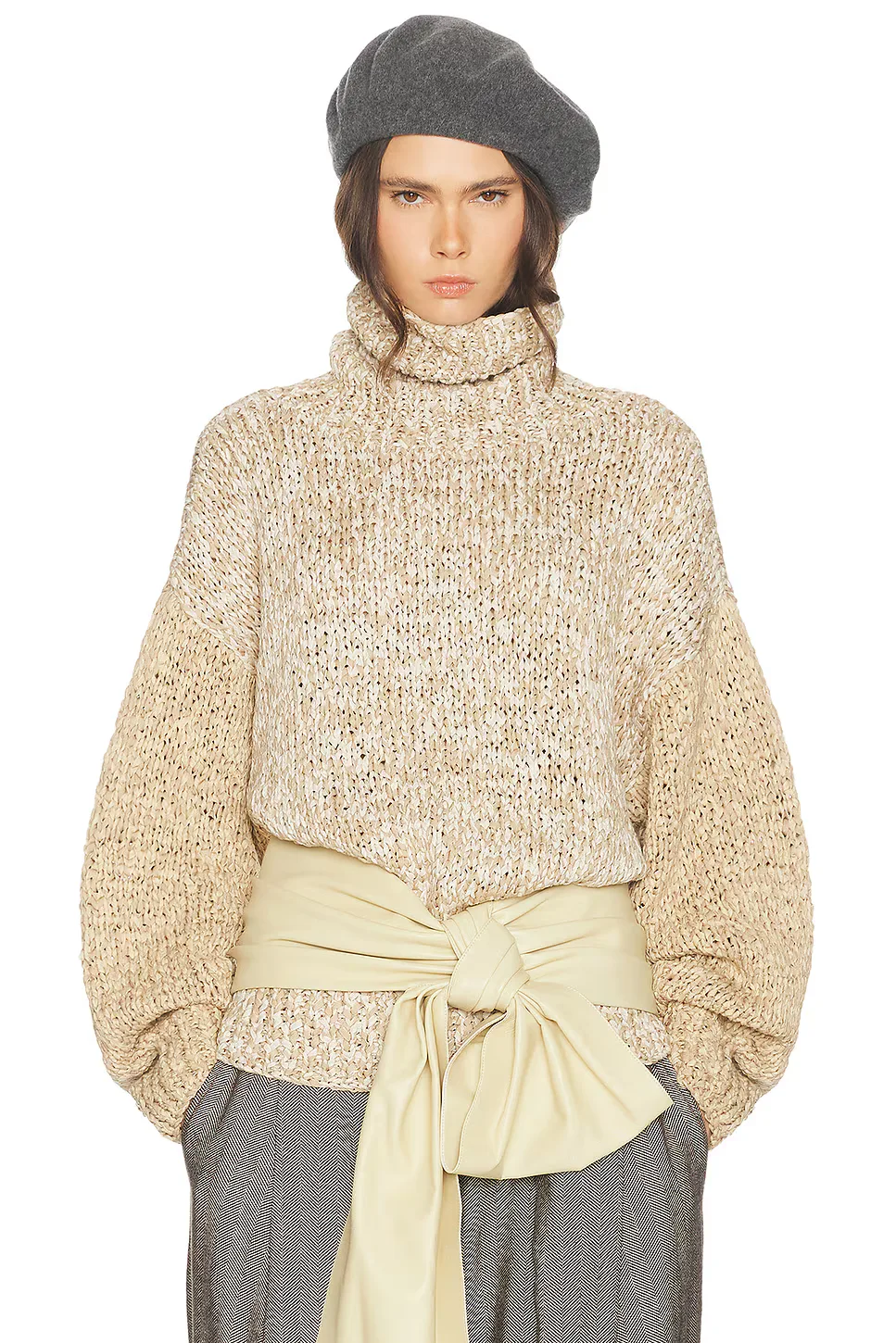 Carrmen Marled Knit Funnel Neck by Helsa