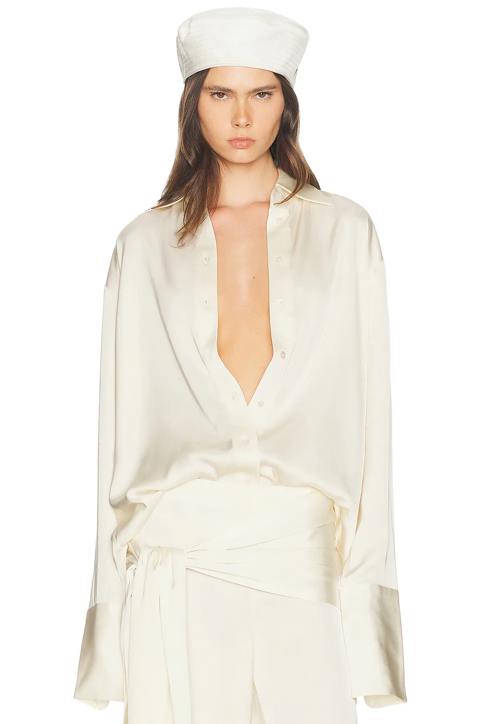 The Relaxed Satin Shirt by Helsa