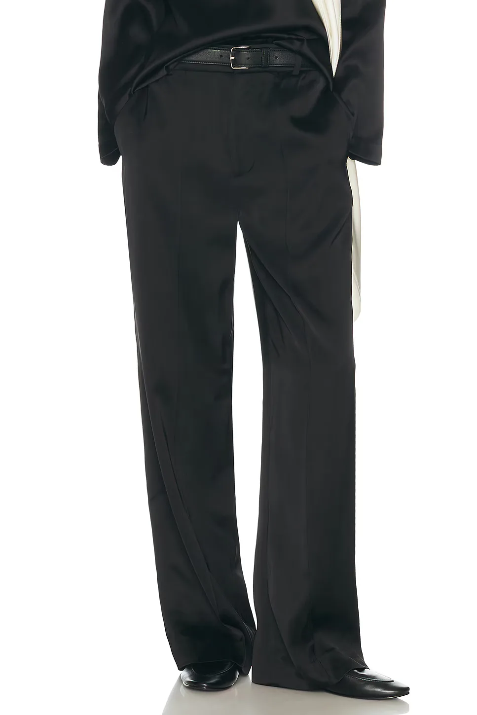 Gabe Trouser in Double Face Satin by Helsa