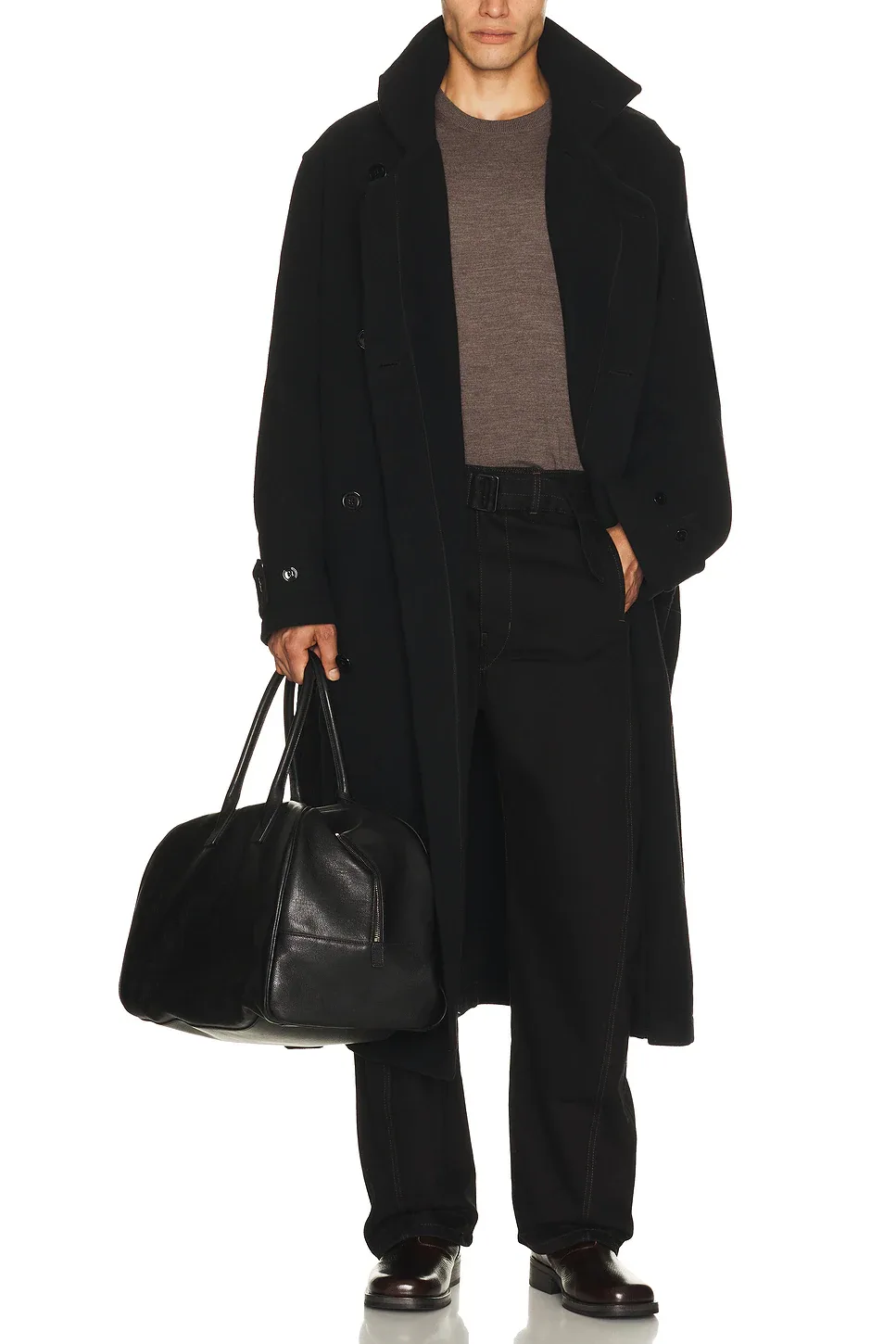 Double Wool Wrap Coat by Lemaire