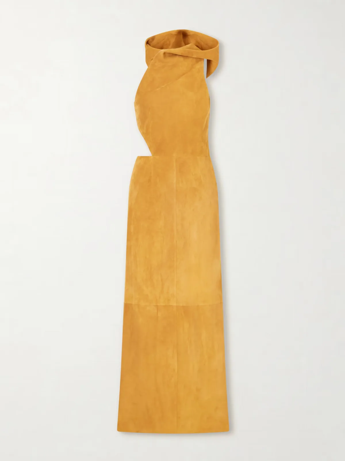 - Kallen Hooded Suede Maxi Dress -