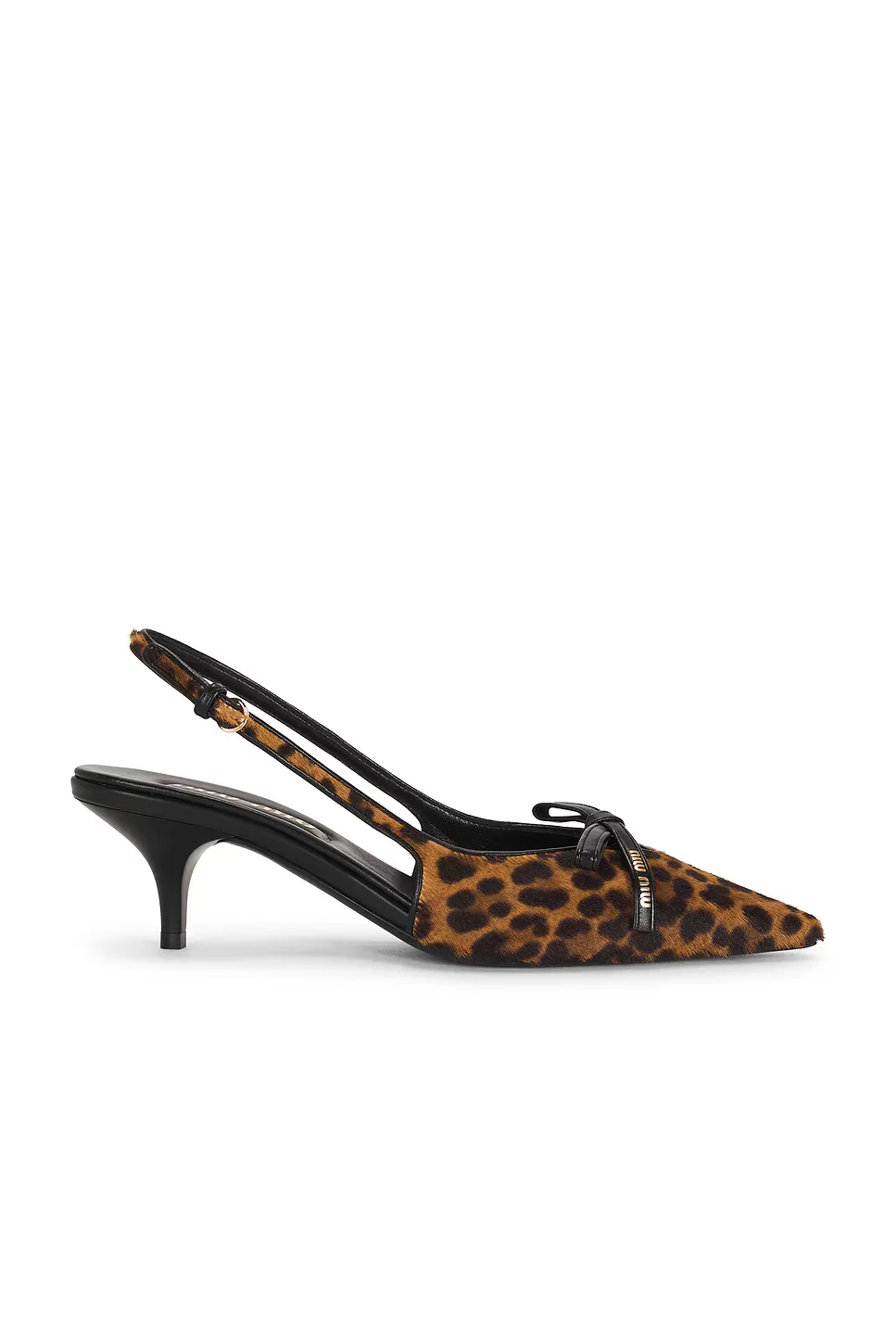 St. Leopardo Modellerie Kitten Pump by Miu Miu