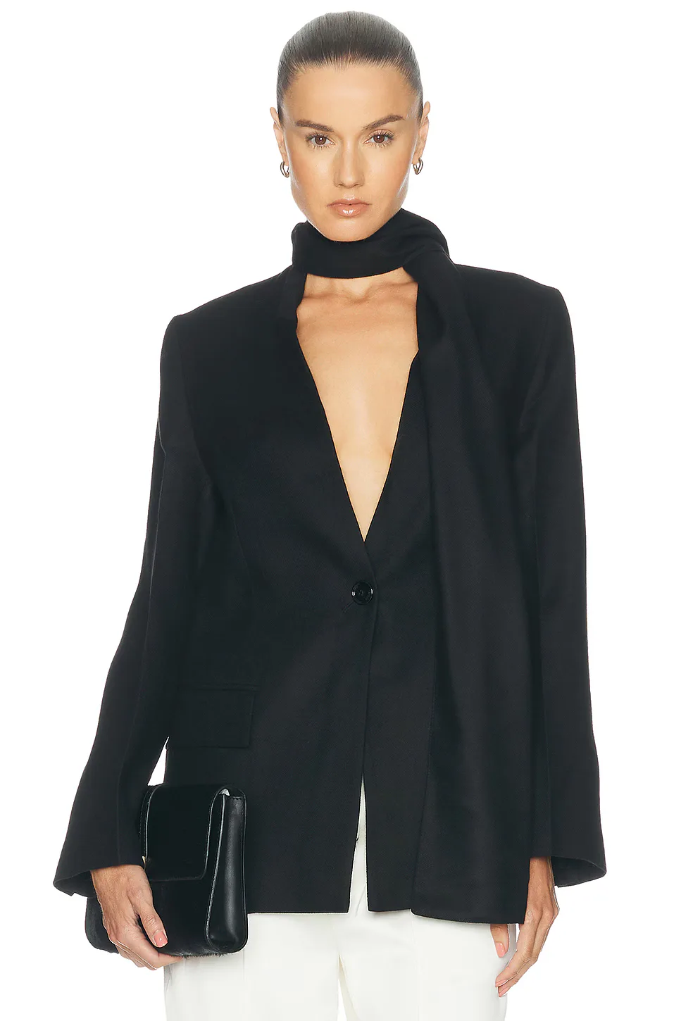 Scarf Lapel Blazer