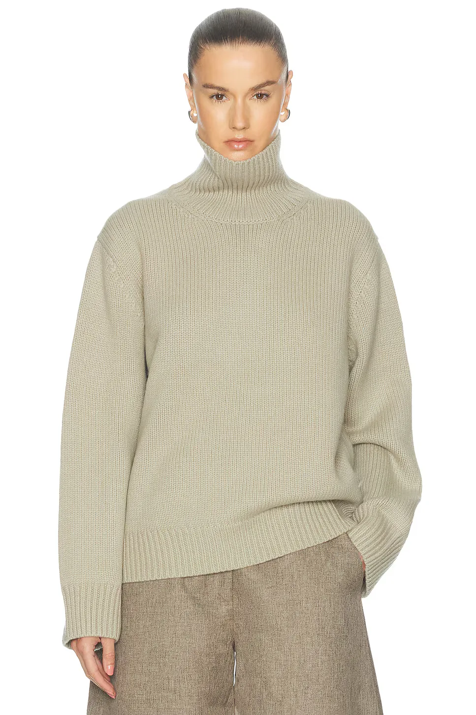 Oversized Lambswool Turtleneck Sweater