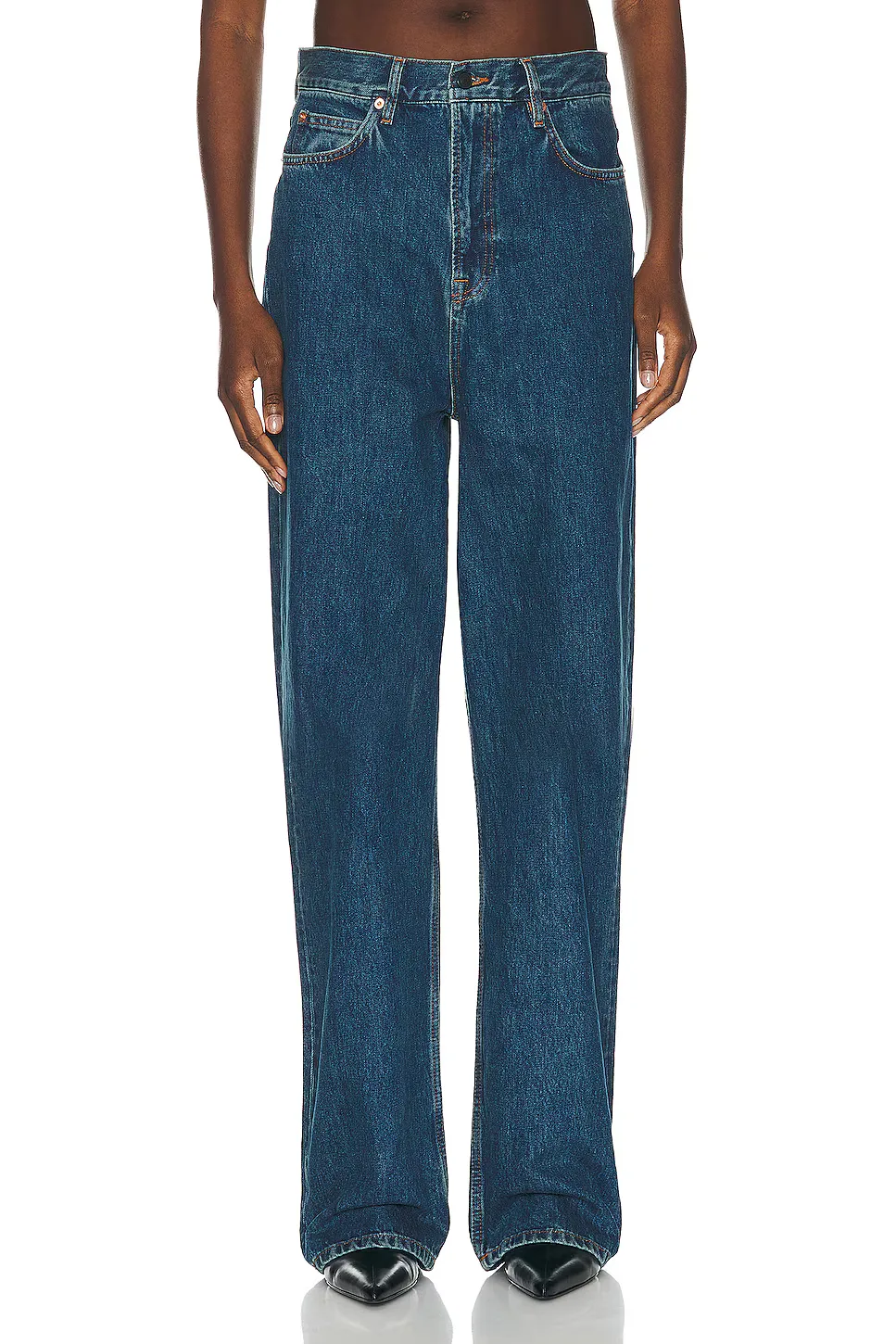 Wardrobe.nyc Denim Low Rise Straight Leg