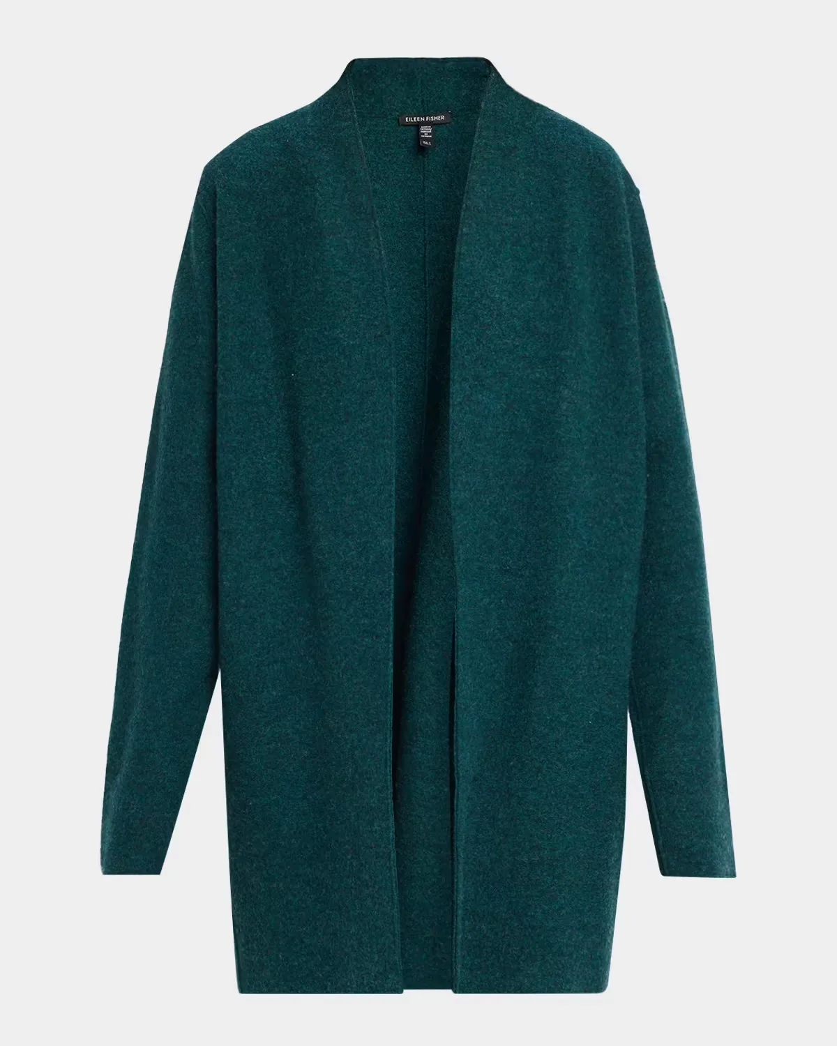 Open-Front Boiled Wool Cardigan by Eileen Fisher