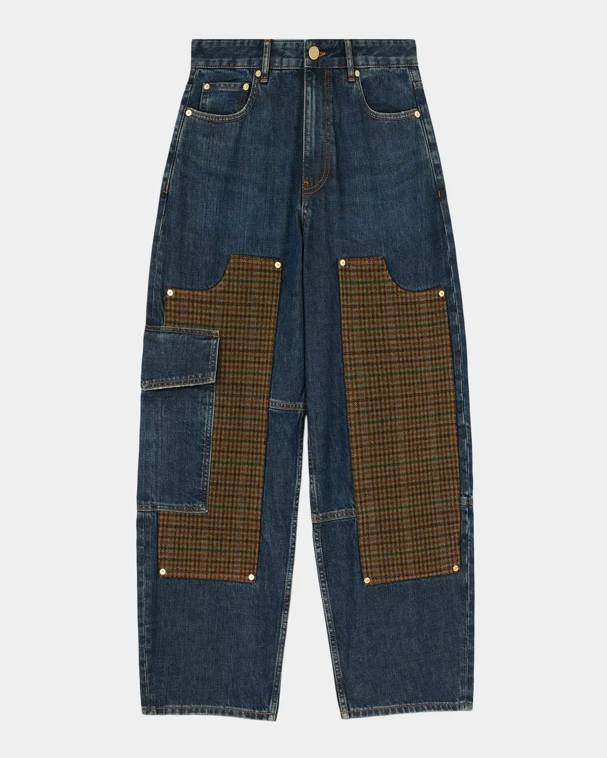 Audri Low-Rise Jeans in Textured Slub Denim by GANNI