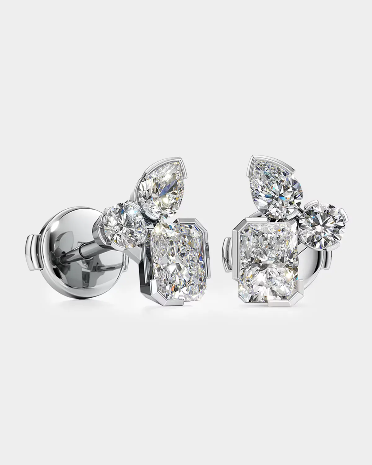 Meta Lab-Grown Diamond Cluster Stud Earrings by Unsaid