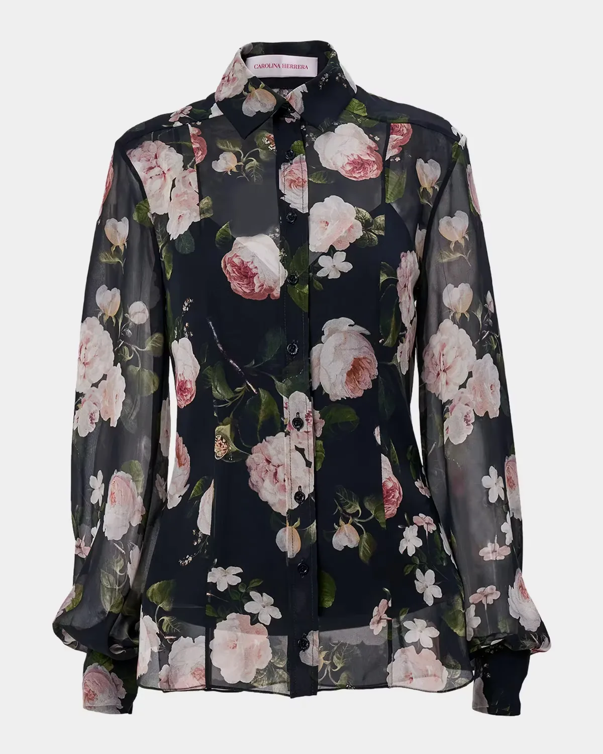 Isabella Rose Chiffon Shirt by Carolina Herrera