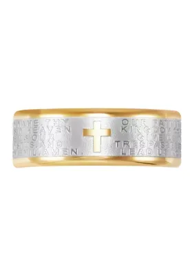 Lords Prayer Band in Stainless Steel by Belk & Co