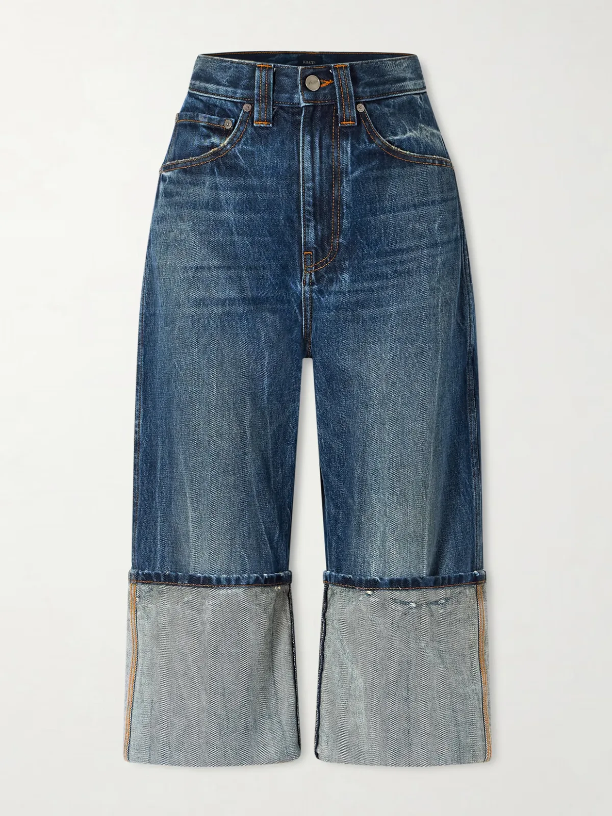 - Boyle Cropped Low-rise Straight-leg Jeans - by KHAITE