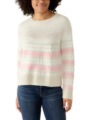 Shine Fair Isle Print Sweater by Crown & Ivy