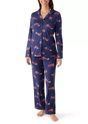 Heritage Santa Notch Pajama Set by Pajamarama