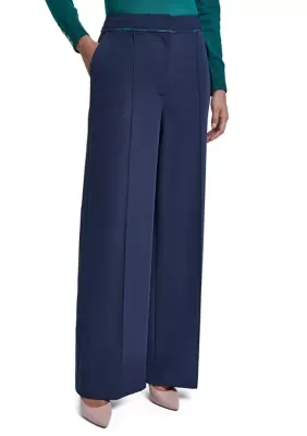 Wide Leg Trousers with Piping by Tommy Hilfiger
