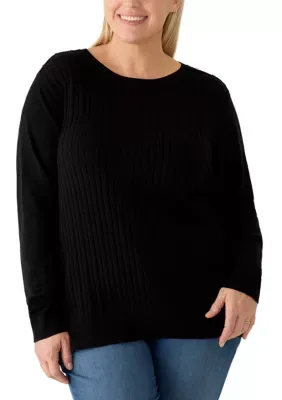 Cable Knit Crew Neck Sweater by Kim Rogers