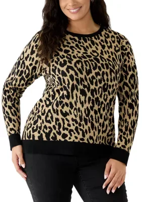 Crew Neck Jacquard Sweater by Kim Rogers