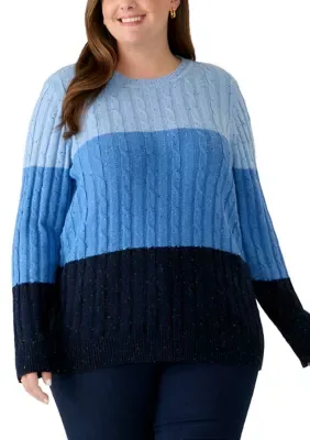 Crew Neck Colorblock Sweater by Kim Rogers
