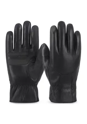 Water Repellent Pieced Leather Gloves by Totes
