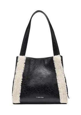 Masie Sherpa Tote Bag by Calvin Klein