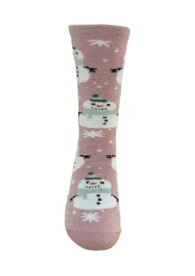 Snowmen Chamois Socks by Wonderly