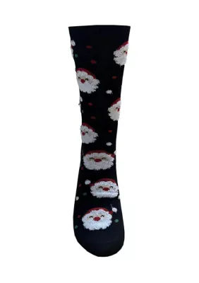 Santa Claus Face Socks by Wonderly