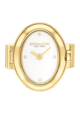 Sammy Gold-Tone Stainless Steel Ring Watch by Coach