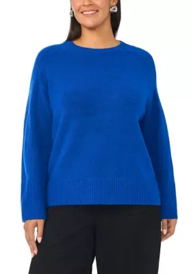 Crewneck Sweater with Rib Detailing by Vince Camuto