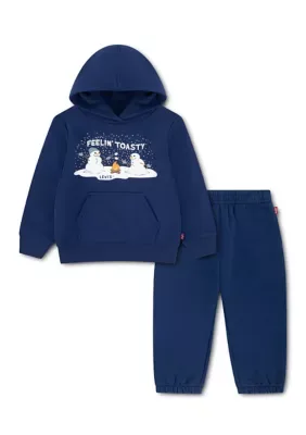 Snowman Hoodie and Sweatpants Set by Levi's