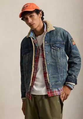 Fleece-Lined Denim Trucker Jacket by Polo Ralph Lauren