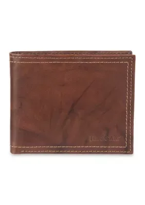 Genuine Leather Extra Capacity Bifold Wallet by Haggar