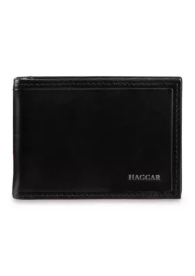 Genuine Leather Front Pocket Wallet with Flick Bar by Haggar