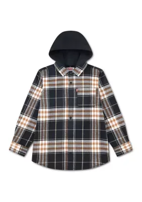Long Sleeve Hooded Plaid Shirt by Levi's