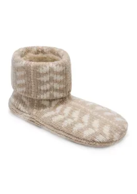Heart Fair Isle Gripper Slipper Bootie by Bombas