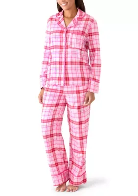 Long Sleeve Shirt and Pants Plaid Pajama Set by Crown & Ivy