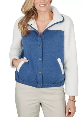 Sunset Ridge Denim & Sherpa Jacket by Alfred Dunner