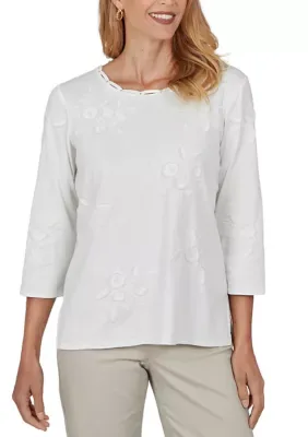 Sunset Ridge Tonal Floral Top by Alfred Dunner