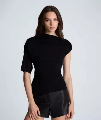 Mini Cowl Neck Cutaway Tank Top by Kenneth Cole