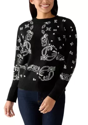 Graphic Crew Neck Sweater by Wonderly