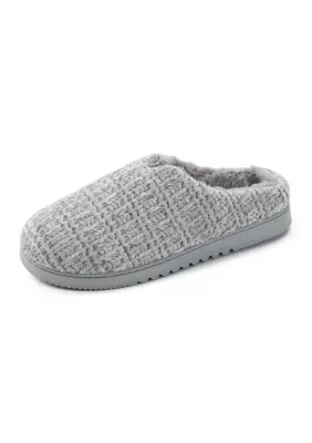 Nanette Notch Chenille Clogs by Dearfoams