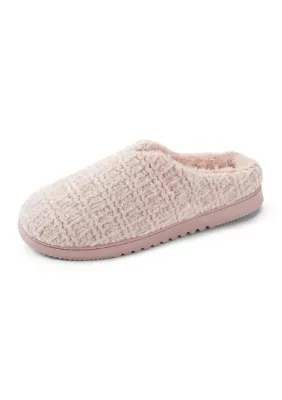 Nanette Notch Chenille Clogs by Dearfoams