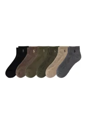 Solid Quarter Socks - 6 Pack by Ralph Lauren