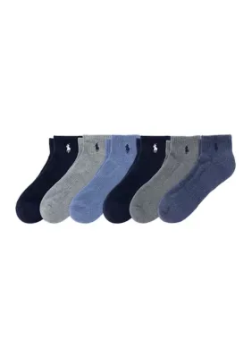 Solid Quarter Socks - 6 Pack by Ralph Lauren