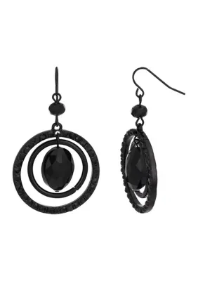 Stone Accented Double Ring Beaded Earrings by Evie & Emma