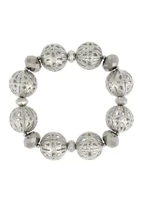 Textured Cut Out Beaded Stretch Bracelets, 7 In by Ruby Rd
