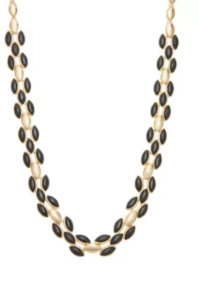 Jet Stone Collar Necklace, 16 In by Napier