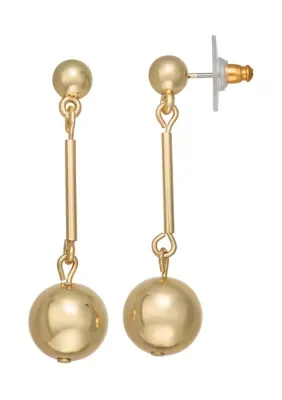 Tone Beaded Long Drop Earrings by Napier